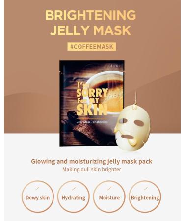 I'M SORRY FOR MY SKIN Jelly Face Mask - Hydrating Korean Skincare Set | 10-Pack Coffee Brightening Masks | Self-Care Gifts for Women & Teacher Appreciation - Buy Online on GoSupps.com