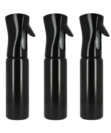 Nanoprotect spray bottle black |3 pieces |300 ml |Spray bottle UsableFine fog |Fine robbers ideal as a hairdressing bottle water spray bottle and for flowers