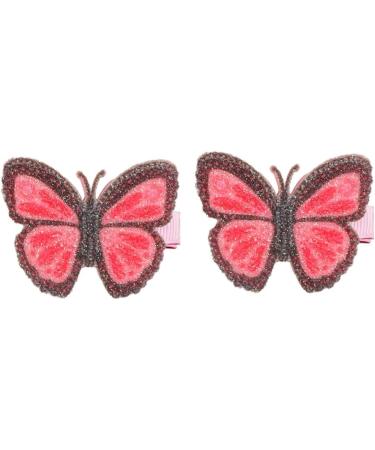 xbiez Vibrant Butterfly Hair Clip for Teens Girl Fashion Fabric Hairclip Side Bangs Bobby Pin Snap Clip Elegant Hair Ornament Red - Buy Online on GoSupps.com
