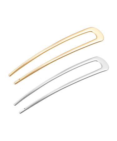 Frcolor 4 pieces u Form hair fork hair fork alloy hair clip headdress hair jewelry women women girls daily hairstick christmas festival gifts costumes jewelry
