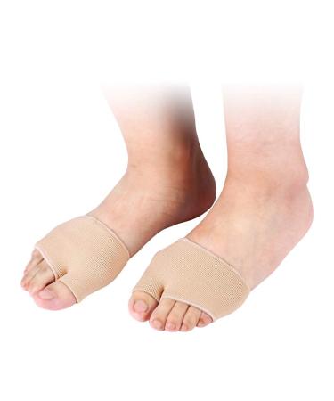 Bunion Corrector Gel Toe Sleeve Metatarsal Pain Relief Forefoot Shock Pressure Relief Protection Feet Care Sports Gel Open Toe Compression Socks for Moisturizing Dry Cracked Skin(S)