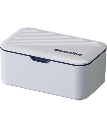 Buy Qiyifang Blue Wet Wiper Holder - Dustproof Damp Cloth Container with Lid for Dormitory Washroom Dressing Table & Desk - Stylish Handkerchief Dispenser for International Shipping - Buy Online on GoSupps.com