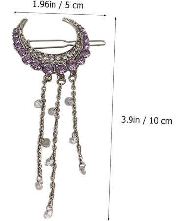 Ipetboom Hairpin Korean Hair Clips Star Hair Clips Star Headpiece Tassel Hair Clip Rhinestone Headpiece Womens Hair Accessories Rhinestone Barrettes Crescent Moon Alloy South Korea Miss - Buy Online on GoSupps.com