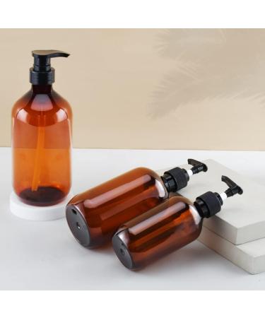 3PCs 250ml Refillable Bernstein Pet Plastic Soap Dispenser - Empty Pumping Cosmetic Container for Bathroom & Kitchen - Buy Online on GoSupps.com