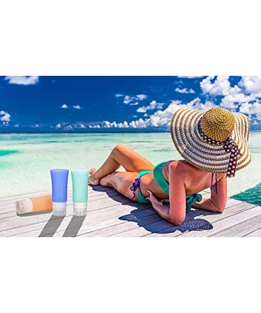 YAMYONE 3oz Travel Bottles for Toiletries - TSA Approved, BPA Free, Leak Proof, Refillable Liquid Containers for Shampoo, Lotion, Soap - Blue - Buy Online on GoSupps.com