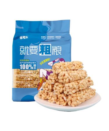 Strong Milk Flavor Chewy Cereal Bars Puffed Brown Rice Cereal Bar Crispy Taste Made with Whole Grain Cereals Non-Fried Light Baking Individual Packaging Casual Nostalgic Snacks -228g