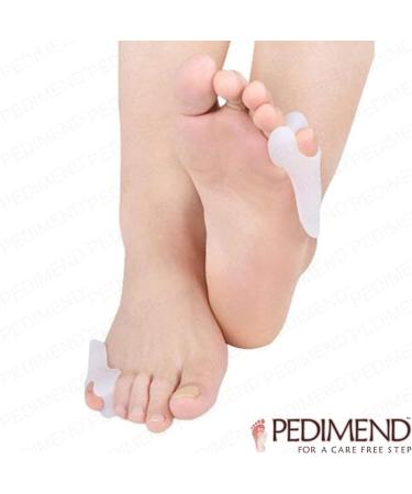 PEDIMEND Silicone Gel Small Toe Bunion Relief Toe Separator - Pinky Toe Alignment/Bunionette Pad - Corns/Callus Relief Wrap - Foot Care - Tailor's Bunion Protector 1 Pair - Buy Online on GoSupps.com