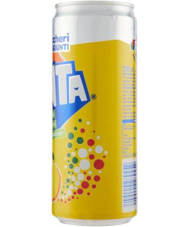  Coca-Cola Fanta Limonata Zero Pack of 24 disposable 330ml cans with no added sugar made with 12% lemon juice + Italian Gourmet Polpa 400g - Buy Online on GoSupps.com