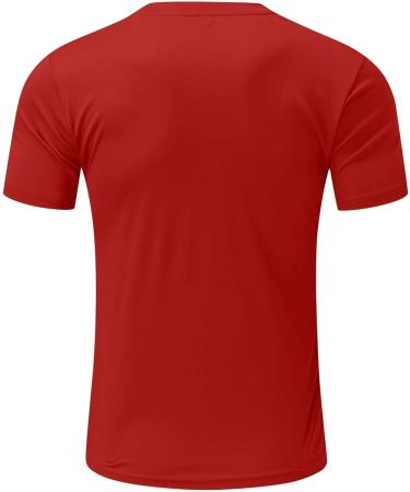 HDDK 4th of July Soldier Short Sleeve T-shirt | Independence Day Patriotic Tee - Red X-Large - Buy Online on GoSupps.com