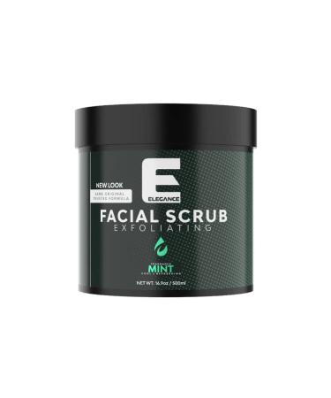 Elegance Natural Face Scrub 16.9 Oz Mint Based Facial Scrub Exfoliate and Eliminate Impuritites for a Healthy and Hydrated Glowing Skin