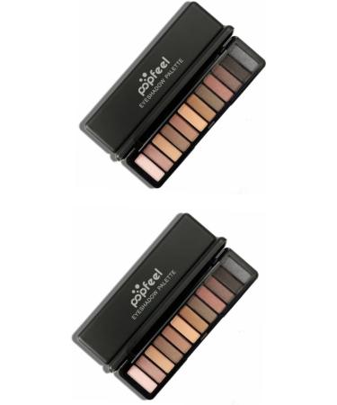 PLAFOPE 2pcs 12 Eyeshadow Pallet Eye Shadow Palettes Makeup Palette Eyeshadow Powder - Buy Online on GoSupps.com