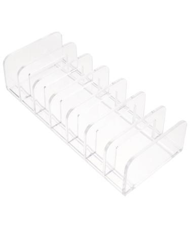 Housoutil Eye Shadow Storage Box Clear Cosmetic Case Makeup Stand Organizer Makeup Pallet Countertop Organizer