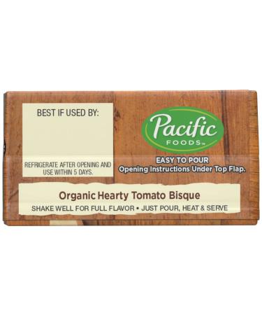 Buy Pacific Foods Organic Hearty Tomato Bisque - 17.6 oz (Pack of 12) | Best Organic Soup - Buy Online on GoSupps.com