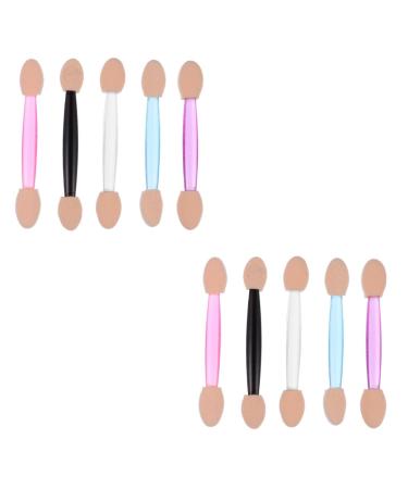 Hemoton 500 Pcs 5 Boxes Double Ended Eyeshadow Brush Eyeshadow Makeup Sponge Cream Applicator Plastic