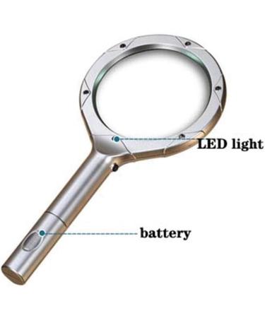 Magnifying Glasses for Hobbies Reading Magnifier HD High Magnification Magnifying Glass with LED Light Magnifier Old Man Reading 10 Times Handheld Magnifying Glass Vision - Buy Online on GoSupps.com