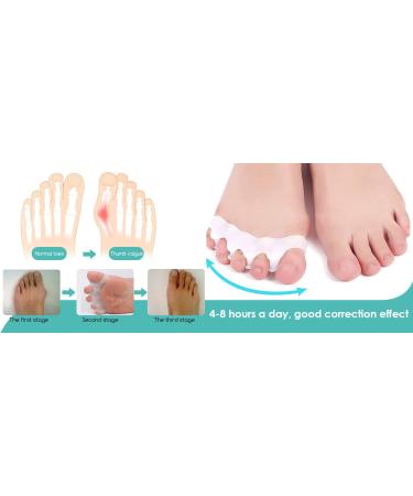 Buy 2 Pairs of Toe Spreader Silicone & Hallux Valgus Spreaders Relieve Foot Pain for Overlapping Toes Blue & White - Buy Online on GoSupps.com
