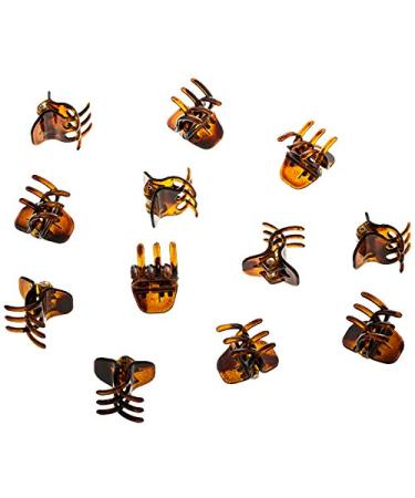 HAARallerliebst Hair Clips - 12 Brown Clips (2 cm) with White Storage Box - International Shipping Available - Buy Online on GoSupps.com