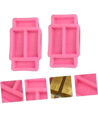 STOBOK 6 Pcs Gold Brick Silicone Mold Epoxy Resin Molds Stencils for Crafts Mold Simulation Gold Bullion Chocolate Mold Epoxy Mold Pink Pirate Fondant Cake Silica Gel Pinkx3pcs 9.3X5.1CMx3pcs - Buy Online on GoSupps.com