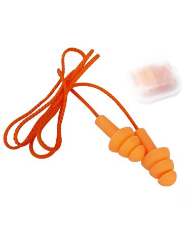 Wired earplugs with 1 pair silicone hearing protection box sound blocker noise cancelling reusable earplugs perfect for study sleep