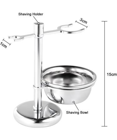 2 in 1 Stainless Steel Shaving Holder Set | Razor Brush & Soap Dish - Ideal Men's Shaving Kit for International Shipping - Buy Online on GoSupps.com