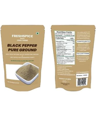 FreshSpice Black Pepper Powder (100g) | Freshly harvested from farms of Kerala and lab tested for purity - Buy Online on GoSupps.com