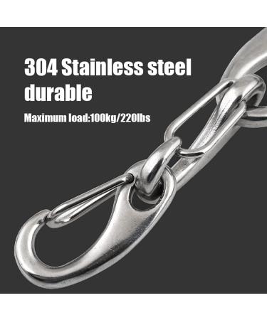 Syixute 6-Piece Stainless Steel Carabiner Hooks | Heavy Duty 50mm Climbing Clips | 100kg Load Capacity for Camping & Hiking - Buy Online on GoSupps.com