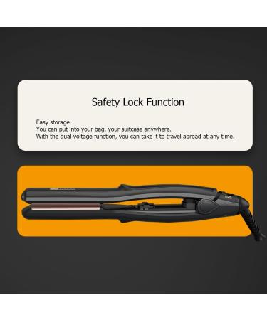 JINRI Mini Hair Straightener - Titanium Plate 200 | Travel Size Flat Iron Dual Voltage for All Hairstyles - Buy Online on GoSupps.com