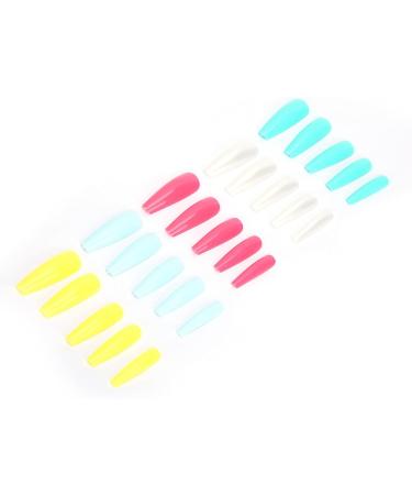 Press On Nails Fake Nails Set Pure Color Full Cover Nail Tip False Nail Tip Girls Fake Nails Ballerina False Gel Nails Art Tips False Nails for Women Girls Kids DIY Nail (02) - Buy Online on GoSupps.com