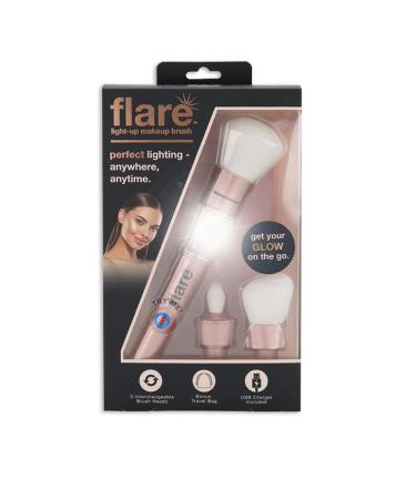 Buy Taste Beauty Flare LED Light-Up Makeup Brush | 3 Interchangeable Heads USB-C Charger & Travel Bag - Perfect for International Shipping - Buy Online on GoSupps.com