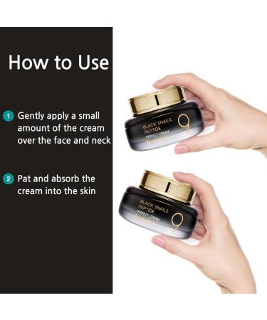 FARMSTAY Black Snail & Peptide 9 Perfect Cream | Anti-Aging Wrinkle & Fine Line Reducer | Brightening Skincare | 1.85 oz - Shop Internationally - Buy Online on GoSupps.com