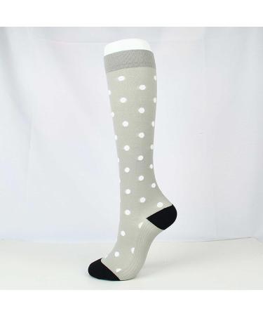 Compression Stockings for Men & Women - Running Hiking & Sports Support Socks | Gray Elastic Calf Compression Socks for Circulatory Health - Buy Online on GoSupps.com