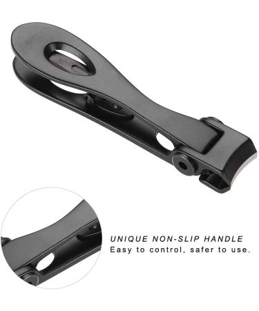 Nail Clipper Stainless Steel Cutter Trimmer Non-Slip Handle Cutting Edge for Professional and Personal Use Fine Workmanship Mini Size and Lightweight Convenient (Black) - Buy Online on GoSupps.com