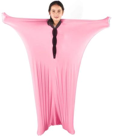 Sensory Stretchy Body Sock for Autism Anxiety - Deep Pressure Simulation Blanket - Small 47x27 Pink - Buy Online on GoSupps.com