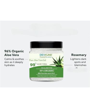 PRZX Aloe Vera Gel Raw - 100% Pure Natural Gel - Ideal for Skin Face Hair Care Moisturizer & Dark Circles 400g - Buy Online on GoSupps.com