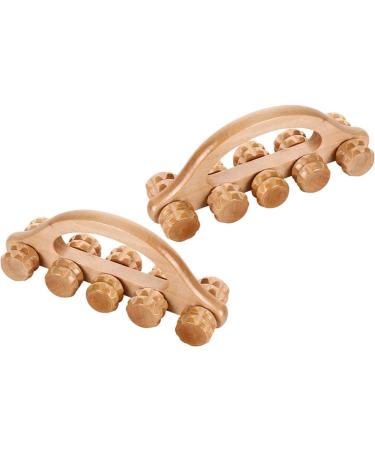 Gleavi 2nd rear roller made of wood deep tissue massage device. Servant muscle massage device Wade roll for muscles back roll Massage tab roller household muscle roller Tool body equipment