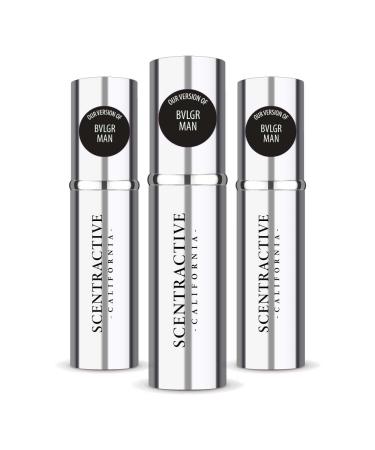 CA Perfume Impression of Bvlg Man For Men Replica Version Fragrance Dupes Concentrated Long Lasting Eau de Parfum Spray Refillable Atomizer Bottle 0.17 Fl Oz/5ml-X3 BVLGR BVLGR MAN IMPRESSION 0.51 Fl Oz (Pack of 1)