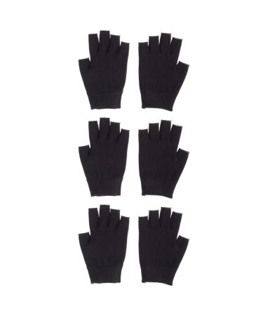 Beavorty 3 Pairs Moisturizing Gloves Black Gloves Gel Gloves Mositurizing Glove Hydrating Glove Spa Glove Mositurizing Fingerless Glove Whitening Glove Simple Apparel