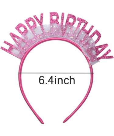 Guqqeuc Happy Birthday Tiara Birthday Crown Birthday Accessories for Women Girls Birthday Party Favours Birthday Headband Hairband Red - Buy Online on GoSupps.com