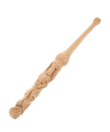 MUCKLILY Peach Wood Ear Scoop Carved Ear Cleaning Tool Portable for Boys and Girls Adults