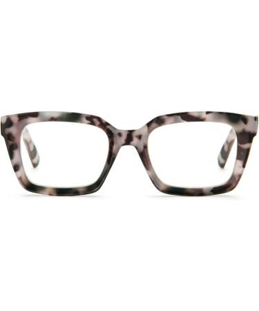 MMOWW Women's Oversized Anti Blue Light Reading Glasses - Brown Grey Tortoiseshell 1.0 - Buy Online on GoSupps.com