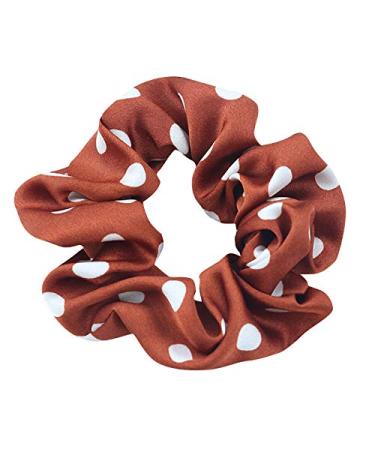 7 Pack Polka Dots Silk Hair Scrunchies - Long Hair Elastic Bands for Girls and Women - Buy Online on GoSupps.com