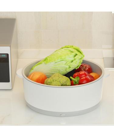 rongweiwang Quick And Easy To Drain And Clean Drain Basket For Kitchen Hollow Drainage Basket ABS Electric Vegetable Washing Basket - Buy Online on GoSupps.com