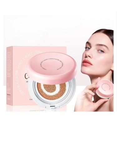 Concealer Cushion Cream Tricolor Latte Concealer Cushion Moisturizing Essence Foundation ight Beige Semi Matte Natural Coverage Glow Finish Foundation
