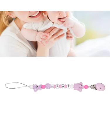 Baby Clip Teething Toy - Silicone Holder Flexible & Washable Animal Design Perfect Shower Gift (Purple) - Buy Online on GoSupps.com