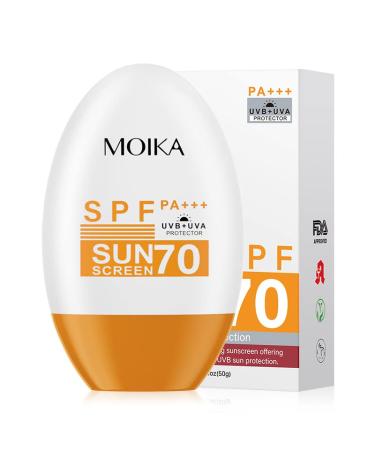 MOIKA Whitening Sunscreen Refreshing Isolation Sunscreen Lotion Concealer Light and Breathable Sunscreen for Face