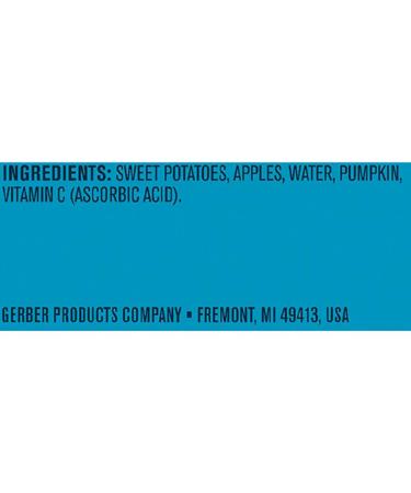 Gerber 2nd Foods Blends Sweet Potato Apple Pumpkin Puree - Veggie Power - 4 oz. (Pack of 2) x 8 | Natural, Non-GMO Baby Food - Buy Online on GoSupps.com