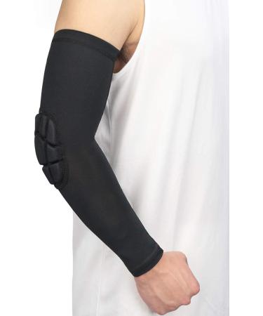 RGA Padded Arm Sleeves - Crashproof Elbow Support for Men | Basketball Protection - Medium Black - Buy Online on GoSupps.com
