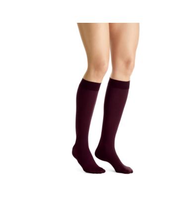 JOBST Opaque Knee High with SoftFit Technology Band 15-20 mmHg Compression Stockings Closed Toe X-Large Cranberry