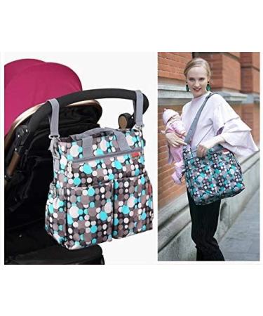 Insular Waterproof Diaper Bag with Changing Mat - Chic Multifunctional Mummy Shoulder Bag in Black - Buy Online on GoSupps.com