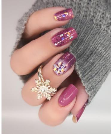 Zaubern gel4Home- Nail foils 16 pieces nail wraps (Frosty Winter)